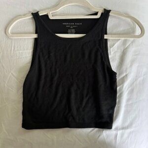 Black American Eagle Racerback Tank Top